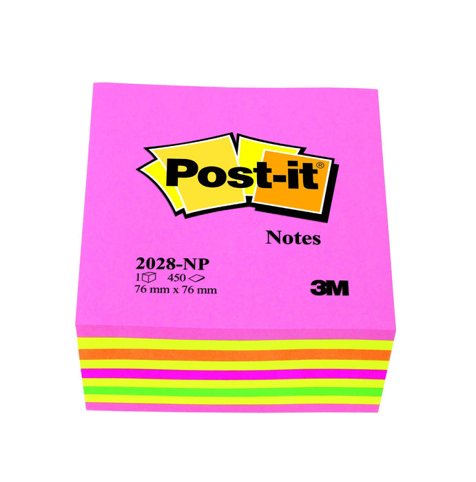 Post-it Sticky Notes Cube 76 x 76 mm Pink and Yellow Mix 450 sheets