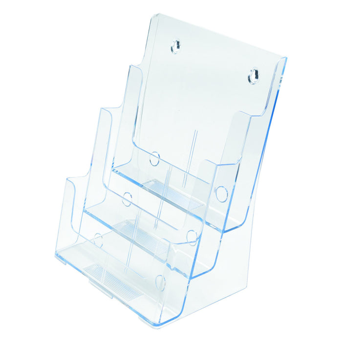 Best Value Deflecto Multi-tier Literature Display Holder for Wall or Desktop 3 x A4 Pockets Clear ,24.1 x 32.1 x 20.3 cm