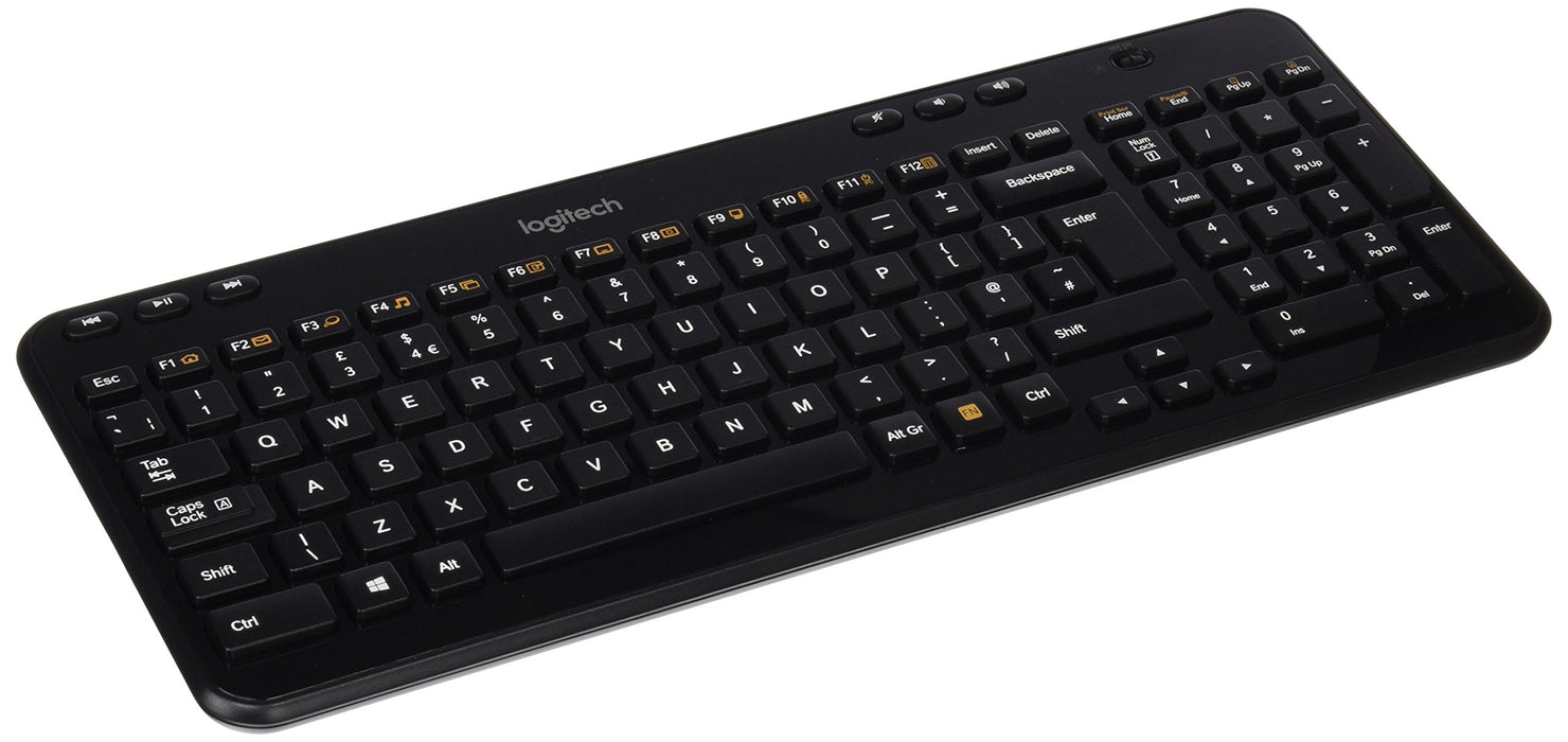 Best Value Logitech K360 Compact Wireless Keyboard for Windows, 2.4GHz Wireless with USB Unifying Receiver, 12 Programmable F-Keys, Space-Saving Design , 3-Year Battery Life, PC/Laptop, QWERTY UK Layout - Black
