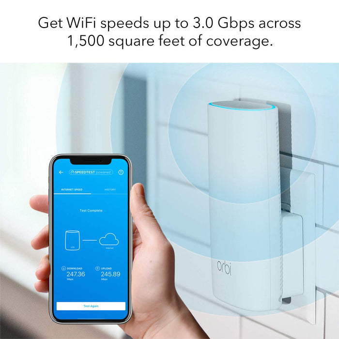 Best Value NETGEAR RBW30 Orbi Whole Home Mesh Wifi Satellite, 1500 sq ft Coverage, Tri-Band AC2200 (2.2 Gbps) - Circle Parental Controls and Alexa Enabled