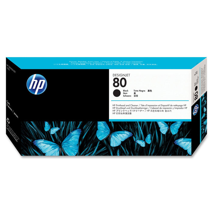 Best Value HP Original 80 Black Print Head and Cleaner