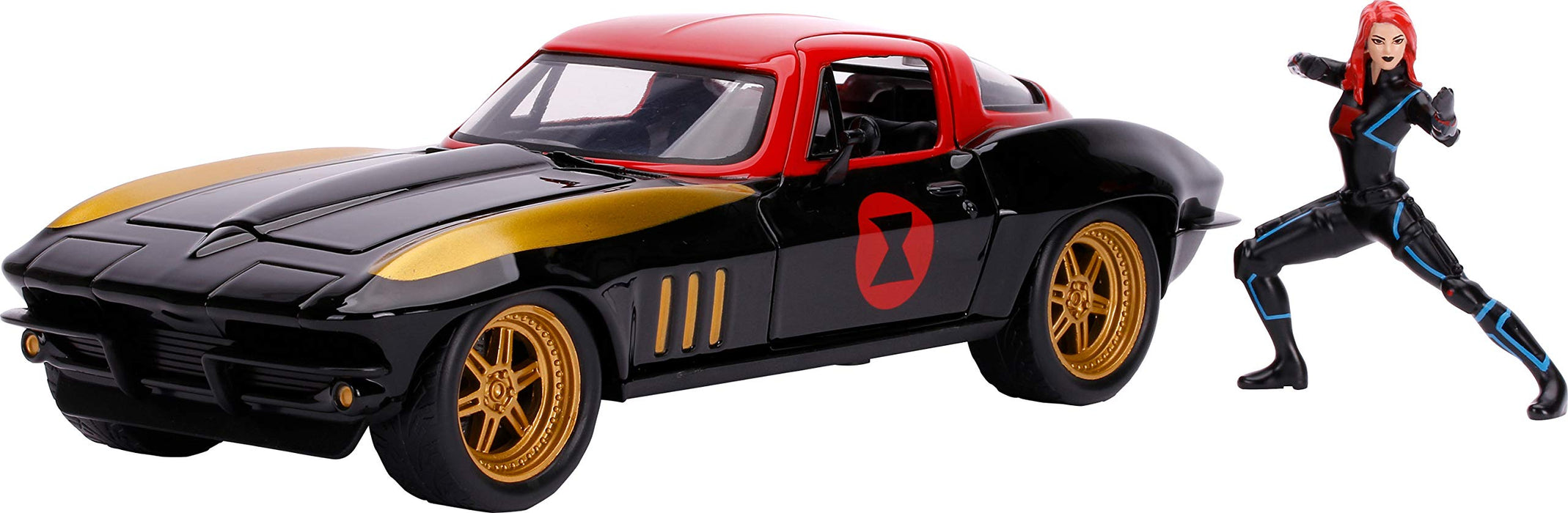 Marvel: Avengers - Black Widow & 1966 Chevy Corvette - 1/24 Scale Die Cast Vehicle (UK Only)