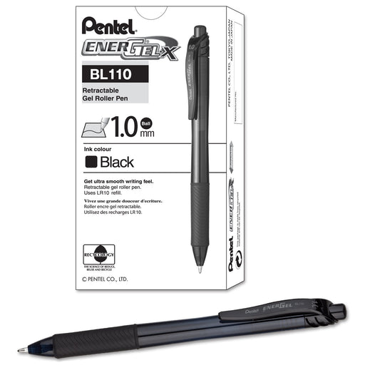Best Value Pentel 1.0mm Energel Retractable Gel Rollerball Pen - Black