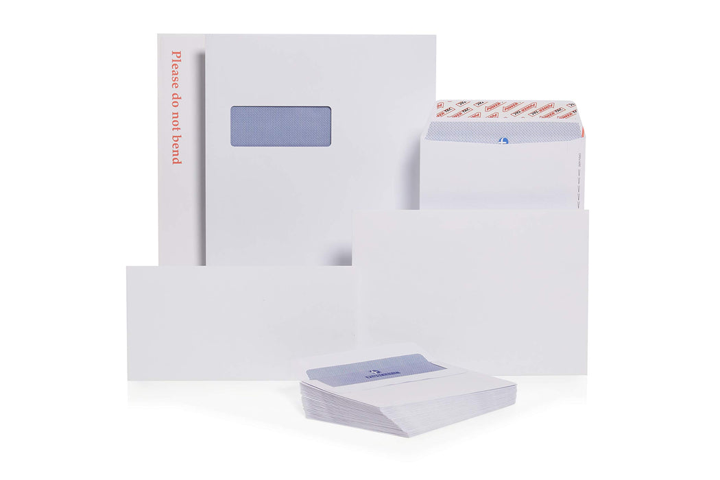 Best Value Plus Fabric C4 Prestige White 120gsm Gusset P&S Powertac Pocket Box of 100 Envelopes