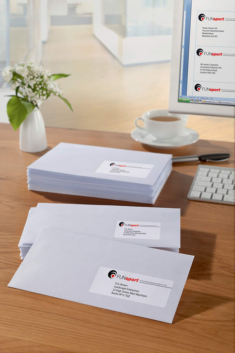 Best Value Avery Self Adhesive Clear Mini Organising Return Address Labels, Laser Printers (38.1 x 21.2 mm, 65 Labels Per A4 Sheet, 25 Sheets), 1625 labels, (L7551)