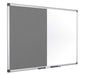 Best Value Bi-Office Combination Board Maya, Grey Felt/Magnetic, Aluminium Frame, 180 x 120 cm