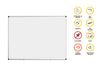 Best Value Bi-Office Maya Enamel Aluminium Framed Whiteboard 120x90cm