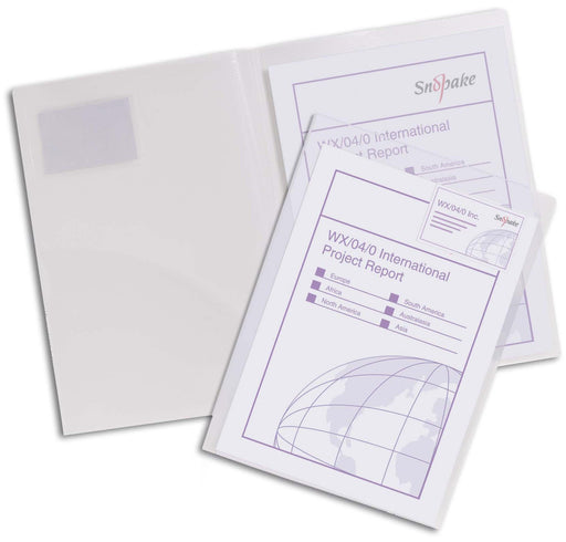 Best Value Snopake Twinfile Folder Polypropylene A4 Clear Ref 14030 [Pack of 5]