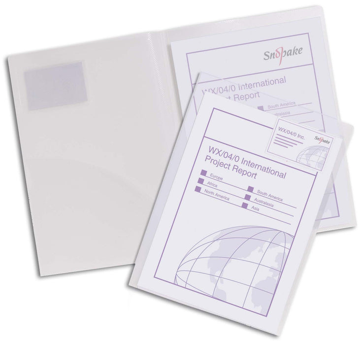 Best Value Snopake Twinfile Folder Polypropylene A4 Clear Ref 14030 [Pack of 5]