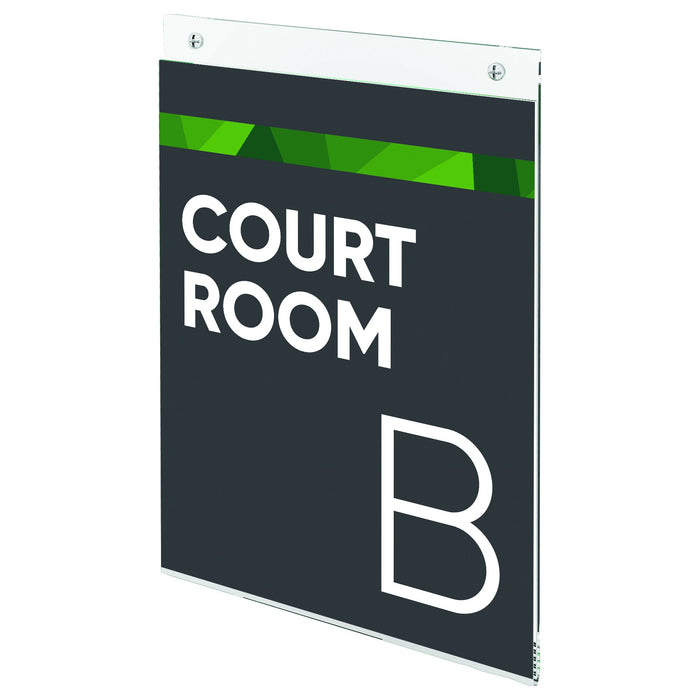 Best Value Deflecto Wall Sign Holder Pre-drilled Portrait A4 Clear Ref 47001,018884