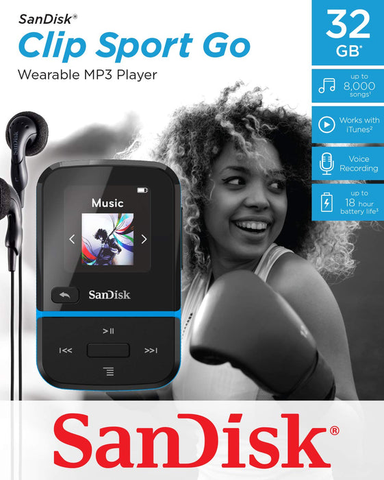 SanDisk Clip Sport Go - Digital player - 32 GB - blue
