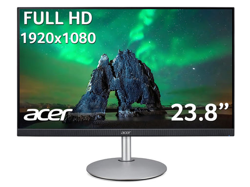 Acer CB242Y smiprx - CB2 Series - LED monitor - 23.8" - 1920 x 1080 Full HD (1080p) @ 75 Hz - IPS - 250 cd/m² - 1000:1 - 1 ms - HDMI, VGA, DisplayPort - speakers - silver/black