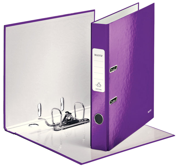 Best Value Leitz Wow 1006 A4 50 mm Lever Arch File - Purple, Pack of 10