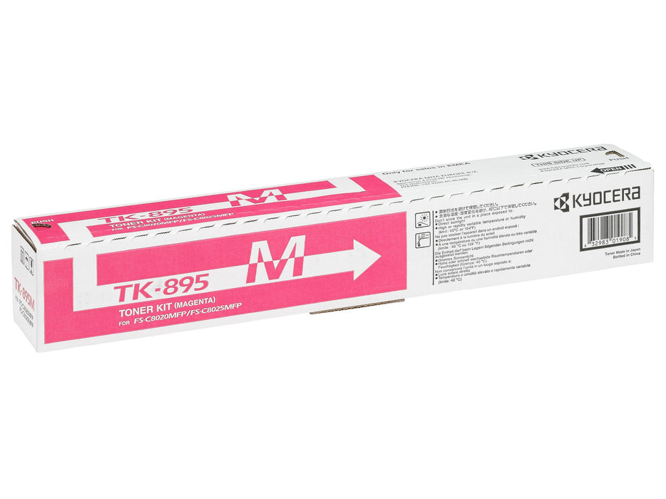 Best Value Kyocera TK-895M Toner Magenta, 6,000 Pages, Original Premium Printer Cartridge 1T02K0BNL0 for ECOSYS FS-C8020MFP, FS-C8025MFP, FS-C8520MFP, FS-C8525MFP
