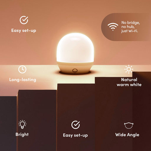 LIFX WHITE - LED light bulb - E27 - 8.5 W (equivalent 60 W) - class F - warm white light - 2700 K - white (pack of 2)