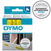 Best Value Dymo D1 Standard Labelling Tape 12mm x 7m - Black on Yellow