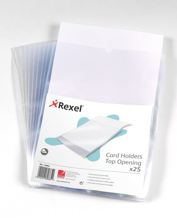 Best Value Rexel Card Holders Clear A4 (25 Pack)