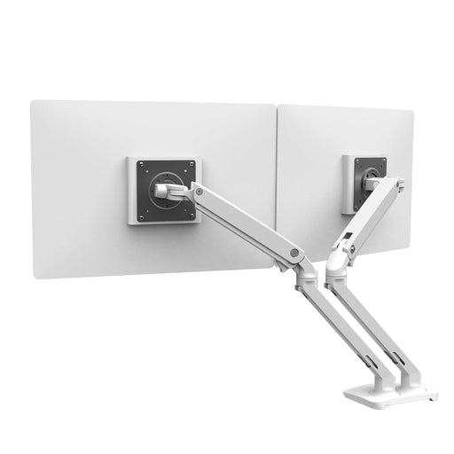 Ergotron MXV - Mounting kit - adjustable arm - for 2 monitors - white - screen size: up to 24" - desk-mountable