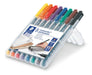 Best Value Staedtler 318 WP8 Lumocolor Universal Permanent Fine Pens - Multicolour