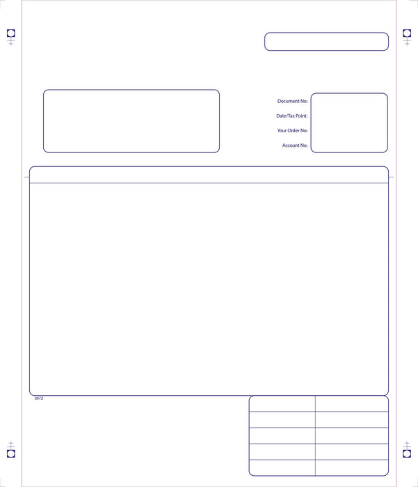 Best Value Exacompta Sage Compatible Business Forms, Invoice/Delivery Note Forms, 240 x 280 mm, 4 Part - Box of 500