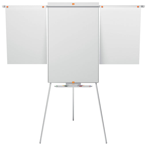 Best Value Nobo Barracuda Magnetic Whiteboard, Flipchart Easel with Adjustable Roller Stand, 1000 x 700 mm, White