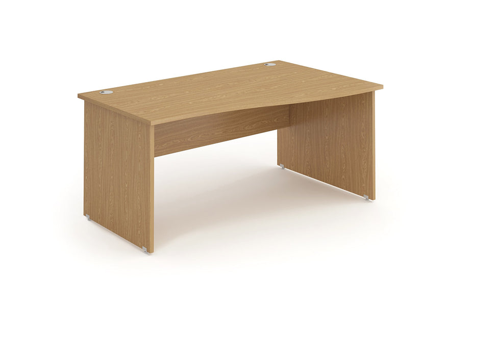 Dynamic Impulse 1600mm Left Crescent Desk White Top Silver Cantilever Leg Workstation 600mm Deep Desk High Pedestal Bundle I000538