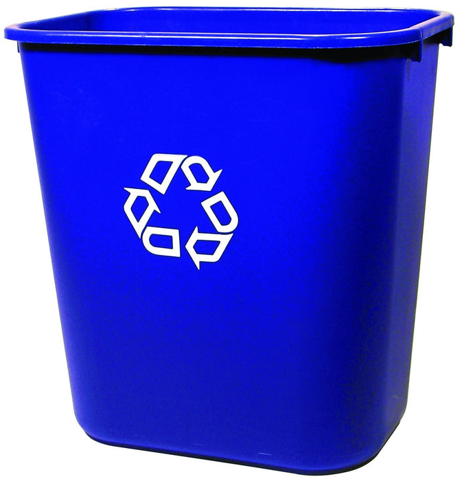 Best Value Rubbermaid Commercial Products FG295673BLUE Wastebasket Polyethylene Rectangular W 365 x D 260 x H 380mm, 26.6 Litres, Blue