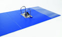 Best Value Elba Presentation Lever Arch File Clear Cover Pockets 2-Ring 70mm Spine A4 Blue Ref 560352 [Pack of 5]