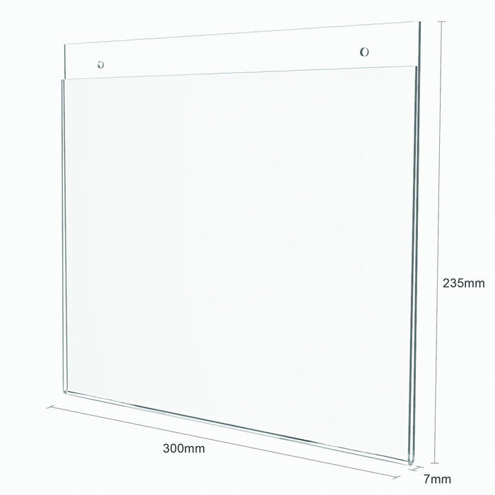Best Value Deflecto Wall Sign Holder Pre-drilled Landscape A4 Clear Ref 46901,018876