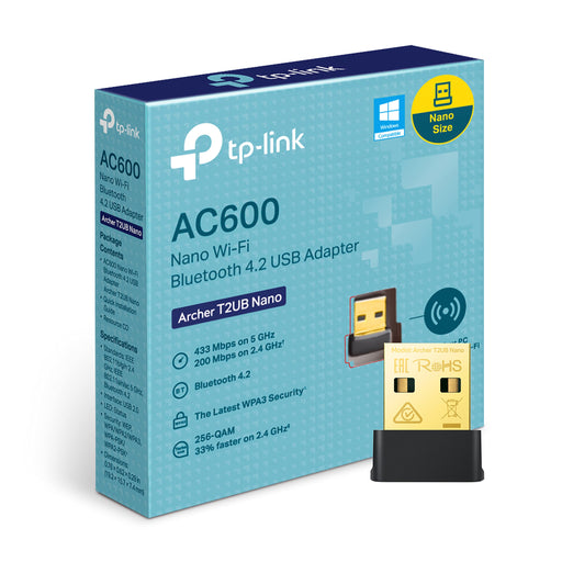TP-Link Archer T2UB Nano V1 - Network adapter - USB 2.0 - Wi-Fi 5, Bluetooth 4.2