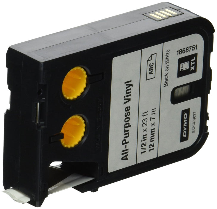 Best Value Dymo XTL All-Purpose Vinyl 1/2" (12 mm) - Black on White