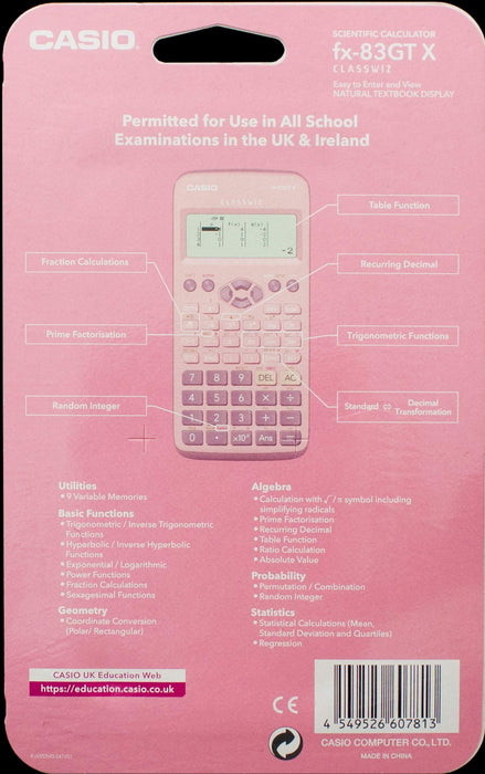 Best Value New Casio FX-83GTX Scientific Calculator Pink