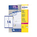 Best Value Avery Self Adhesive Address Mailing Labels, Laser Printers, 14 Labels Per A4 Sheet, 3500 labels, QuickPEEL (L7163) White