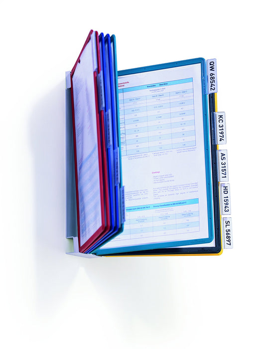 Best Value Durable Vario Wall Display Unit Polypropylene with Tabs and Brackets 10 Panels A4 Assorted Ref 5567/00