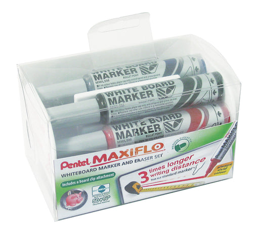 Best Value Pentel Maxiflo Liquid Ink Drywipe Marker Eraser Set