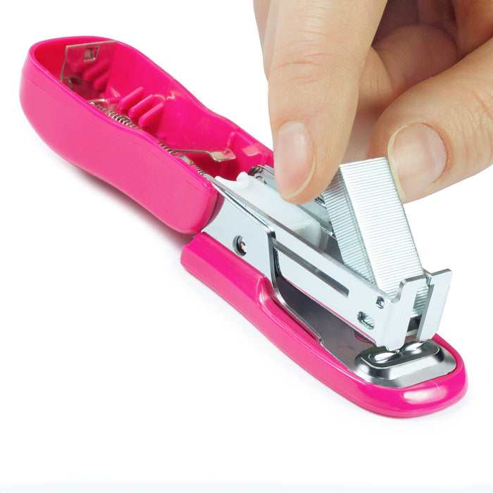 Best Value Rapesco 1412 Bug Mini Stapler - Hot Pink, Supplied with 1000 Staples