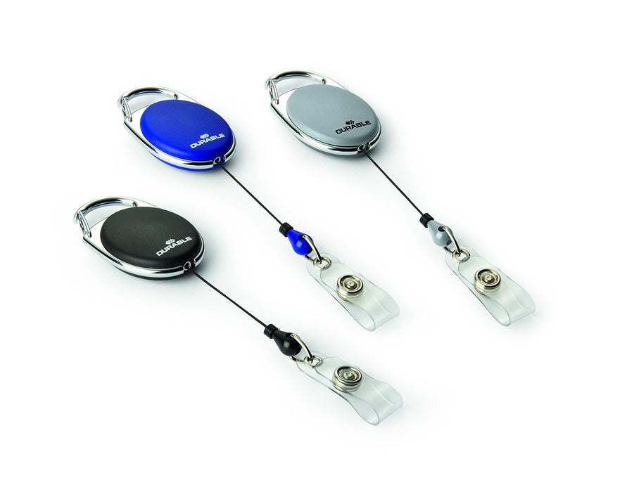 Best Value Durable Style Badge Reel - Black (Pack of 10)