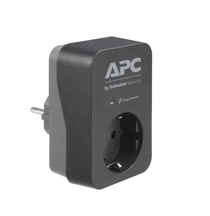 APC Essential Surgearrest PME1WB-GR - Surge protector - AC 220/230/240 V - 4000 Watt - output connectors: 1 - Germany - black