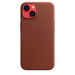 Apple - Back cover for mobile phone - MagSafe compatibility - leather - umber - for iPhone 14