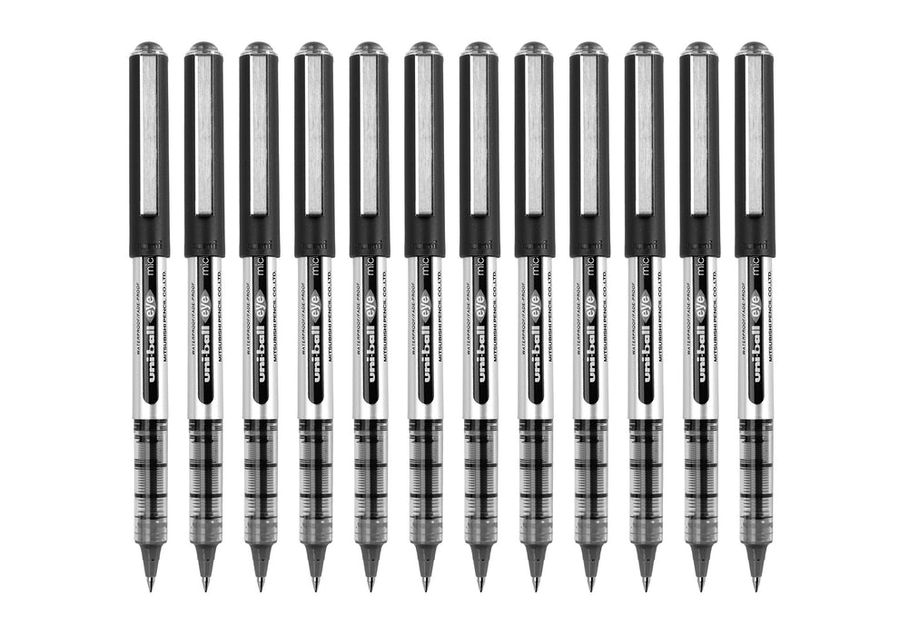 Best Value Uni-Ball 162545000 0.5 mm Nib UB-150 Eye Micro Rollerball Pen - Black (Pack of 12)