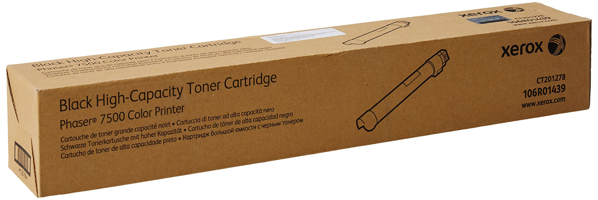 Best Value Xerox Genuine Phaser 7500 Black High Capacity Toner Cartridge (19,800 pages) - 106R01439