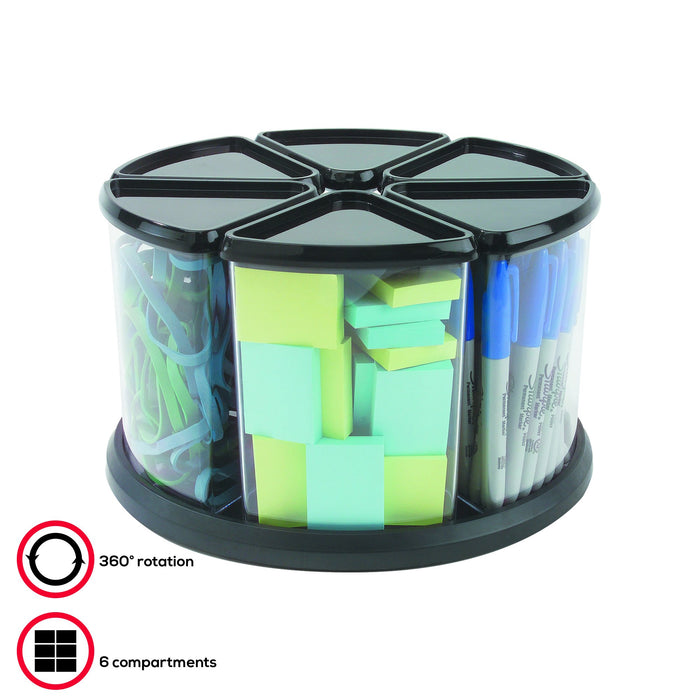 Best Value Deflecto Carousel Storage Tidy - Six Tubs