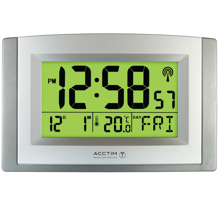 Best Value Acctim Stratus Smartlite Wall/Desk Clock, Silver