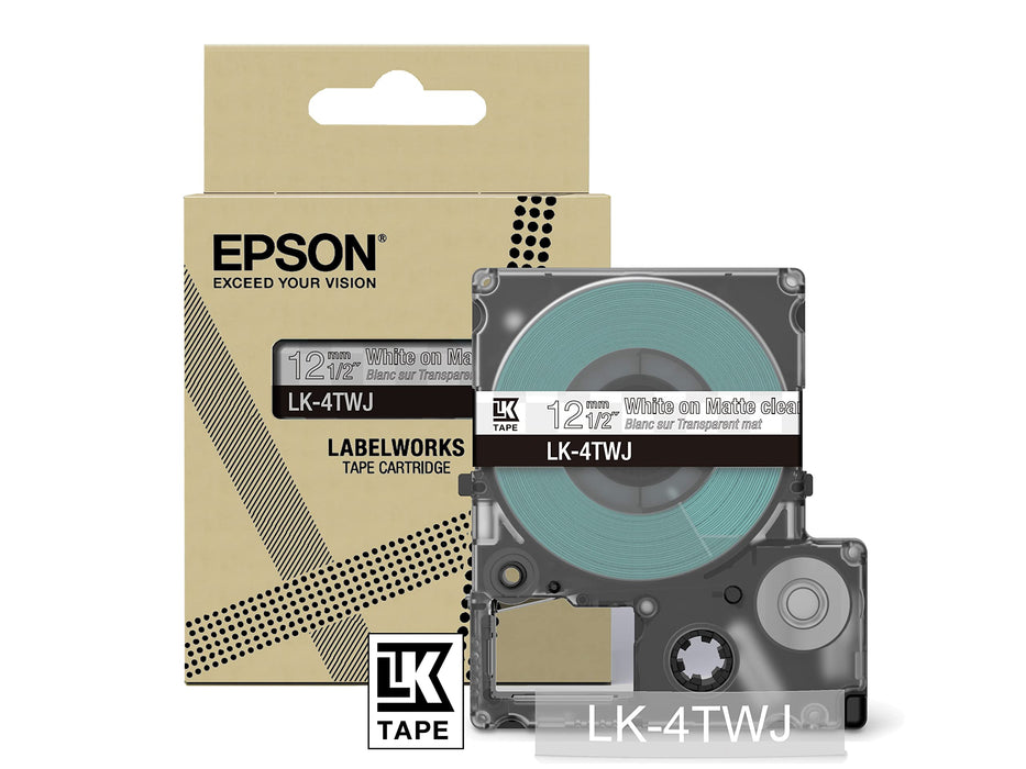 Epson  LK-6TBJ Black  on Matte Clear Tape Cartridge 24mm - C53S672067