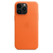 Apple - Back cover for mobile phone - with MagSafe - leather - orange - for iPhone 14 Pro Max