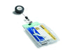Best Value Durable Dual Security Pass Badge Holder Acrylic with Name Badge and 850mm Reel Ref 8224/19 [Pack of 10]