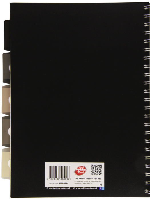 Best Value Pukka pad A4 Project Book - Black (Pack of 3)