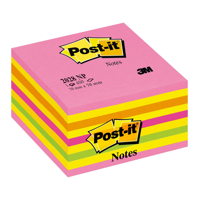 Post-it Sticky Notes Cube 76 x 76 mm Pink and Yellow Mix 450 sheets