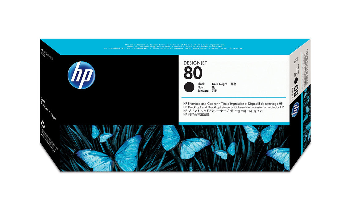Best Value HP Original 80 Black Print Head and Cleaner
