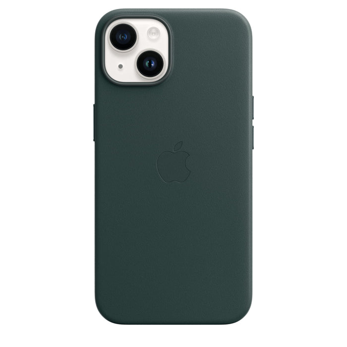 Apple - Back cover for mobile phone - MagSafe compatibility - leather - forest green - for iPhone 14